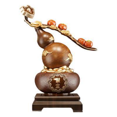 柿柿如意聚宝盆葫芦玄关摆件