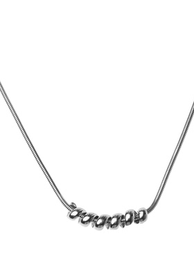 GuangYu螺旋管钛钢项链男简约冷淡风蛇骨链不掉色百搭小众配饰女