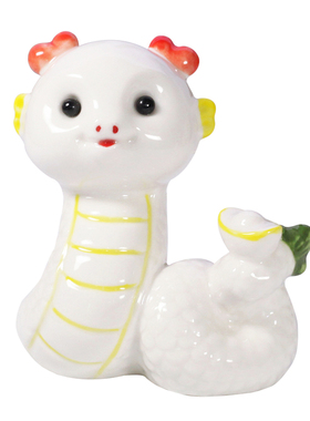 陶瓷白蛇化解风水家居小摆件摆设