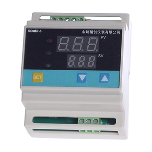皓仪KCMR-6温度仪表pt100导轨式智能数显pid温控器K型温控仪din35