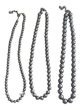 温柔光泽感灰色珍珠项链