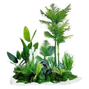 仿真植物造景大型散尾葵旅人蕉芦苇草盆栽室内商场橱窗假绿植布景