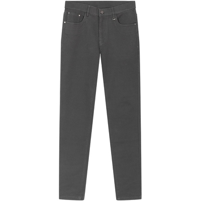 BM男士高端休闲裤2024新款男裤子百搭潮流帅气修身小脚白色长裤