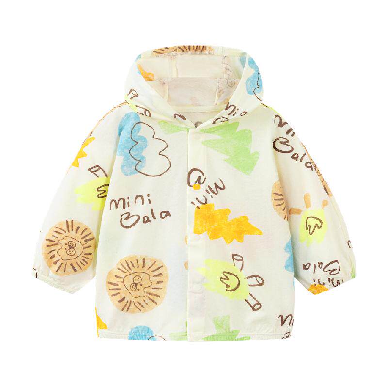 迷你巴拉巴拉男女童纯棉遮阳外套夏季新款婴儿轻薄透气宽松空调衫