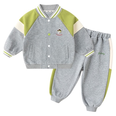 嘟嘟家宝宝春季卡通套装儿童棒球