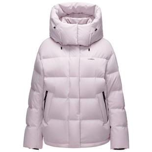 坦博尔女装羽绒服短款时尚运动连帽外套冬季新款保暖可脱卸帽上衣