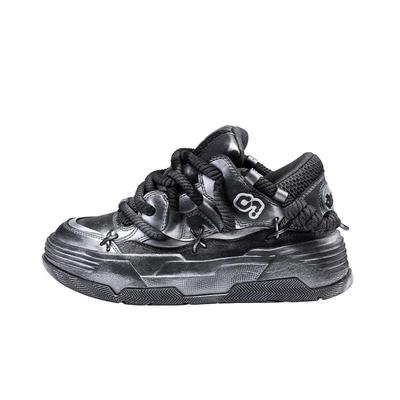 CN面包鞋国潮复古做旧厚底休闲鞋