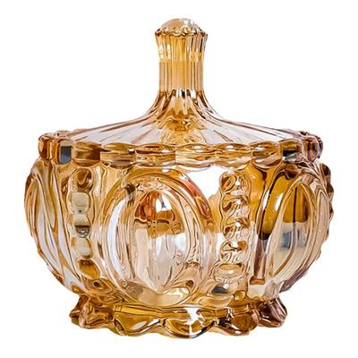 水晶玻璃碗水果盘带盖有盖2025