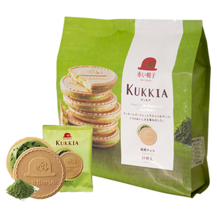 【26年新货】日本千朋红帽子抹茶巧克力草莓夹心饼干曲奇威化薄饼