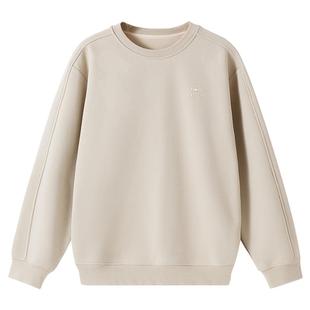 骆驼男装卫衣男款加厚奥粒绒新款户外圆领情侣短款内搭宽松上衣秋