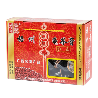 【广西特产，送礼佳品】双钱牌啫喱杯龟苓膏2kg礼盒装休闲零食
