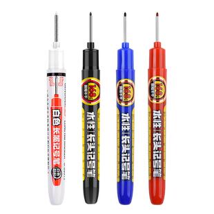 金万年水性长头记号笔湿布可擦木工划线笔瓷砖装修家具画线工地专用标记水电工168小时脱帽不干长嘴勾线笔