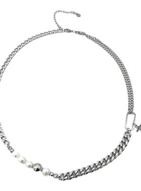 珍珠项链男潮ns冷淡风