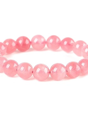 oein天然马粉晶手链马达加斯加果冻马粉手串招桃花饰品马粉晶手串