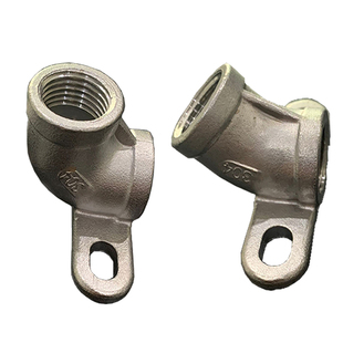 201/304不锈钢带座90度°弯头/可固定底座45度带座弯头4分6分DN15