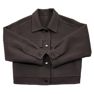 UL双面羊绒羊毛呢大衣女宝宝女童男童外套儿童秋冬季新款大童小童