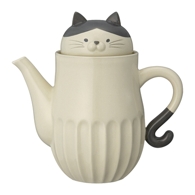 日本DECOLE猫咪茶壶、茶杯