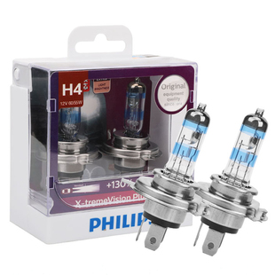 PHILIPS飞利浦XVP夜劲光汽车卤素大灯H1 H4 H7 3700K暖光增亮130%