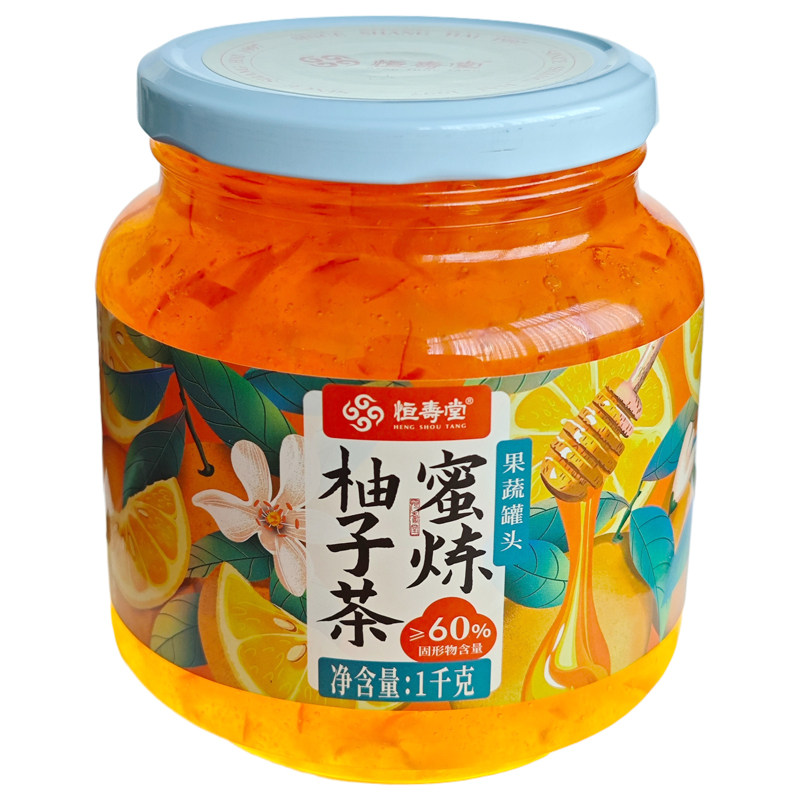 恒寿堂柚子茶大瓶装送勺子