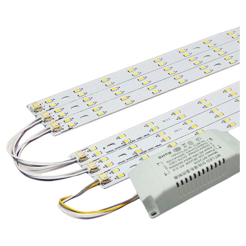 led改造灯条吸顶灯芯客厅方型长灯条无极3色调光52cm贴片灯具配件