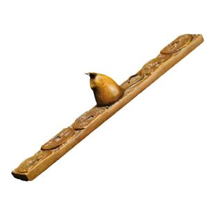 青铜鼠扭镇纸黄铜镇尺书法镇纸镇压纸 创意多功能笔置笔搁实心 可爱学生简约铜笔架 文房四宝