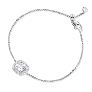 【情人节礼物】apmMONACO方形密镶925银手链轻奢小众精致生日礼物