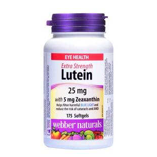 加拿大WebberNaturals进口叶黄素玉米黄素软胶呵护眼睛25mg*175粒