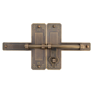 中式纯铜大门插销门栓仿古木门锁扣老式全铜门闩门扣庭院门锁配件