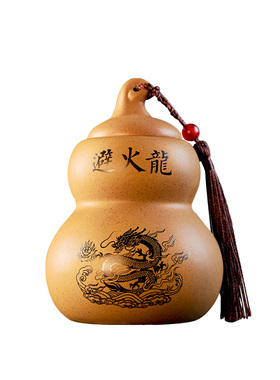 陶土避火龙瓶厨房西北角陶瓷黄铜辟土陶黄碎石纯铜化解壁葫芦怎样