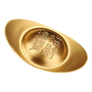 纯铜色仿真金条摆件实心假金砖镀金样品金块仿银行黄金元宝中国