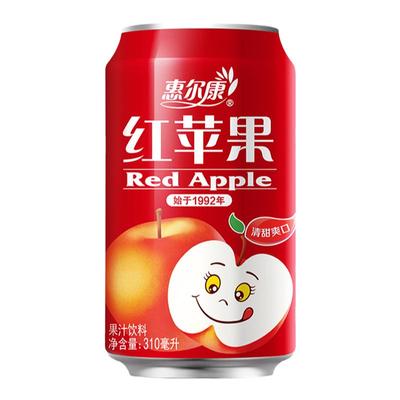 惠尔康红苹果汁易拉罐装310ml