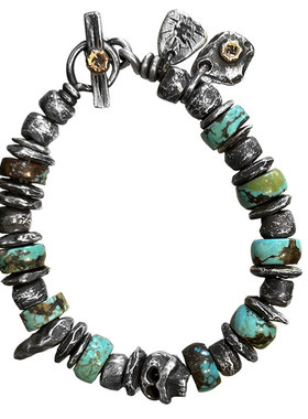 跋折罗VAJRA游牧复古美松银手链