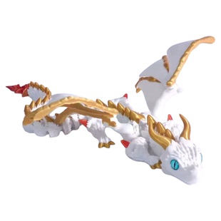 3D打印双角大飞龙带翅膀多关节灵活可动镭射渐变爆款模型儿童玩具