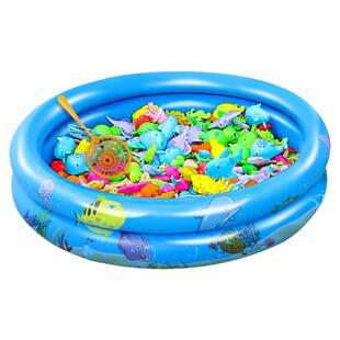 钓鱼玩具儿童磁吸鱼池钓鱼竿益智1到3岁宝宝周岁礼物戏水捞鱼水池