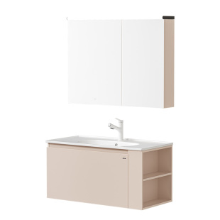 箭牌奶油风浴室柜陶瓷一体盆卫生间洗手盆柜组合卫浴洗脸洗漱台盆