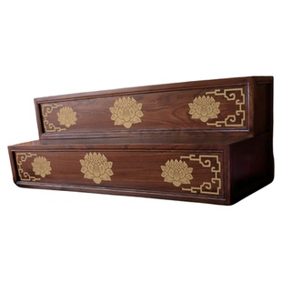 实木佛龛莲花底座多层加高神龛佛柜神台祖先供奉财神爷观音桌家用