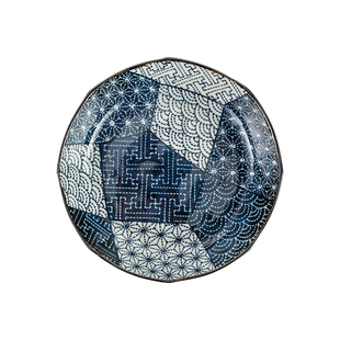 陶趣居和心古染餐盘餐具 日本光峰盘子陶瓷菜盘日式青花家用深盘