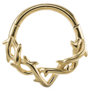 punkyouth藤蔓设计通用穿刺环316L医用钢朋克风个性防过敏饰品