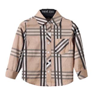 next zyu官方正品男童格子衬衫春秋儿童衬衣纯棉宝宝英伦风上衣潮