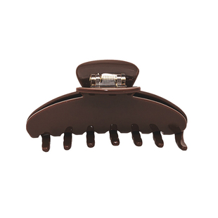 emijay同款巧克力咖色纯色发夹美拉德风秋冬发饰后脑勺抓夹鲨鱼夹