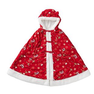欧孕婴儿斗篷宝宝蛇年战袍新年红色披风可伸手秋冬外出披肩拜年服