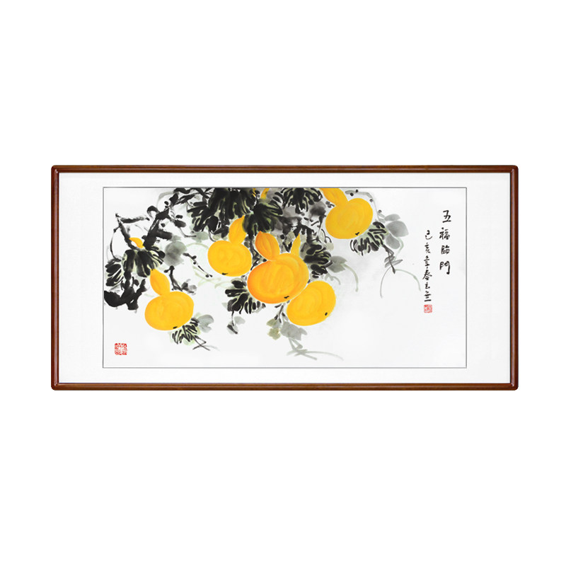手绘真迹实木边框12年师傅装裱