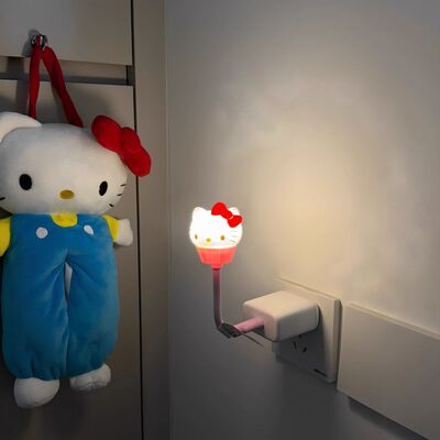 哈喽kt小夜灯床头氛围卧室睡眠灯插电款声控感应婴儿喂奶护眼