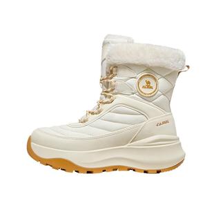 骆驼雪狐户外雪地靴女款2025冬季登山靴防滑防水缓震加绒保暖棉鞋