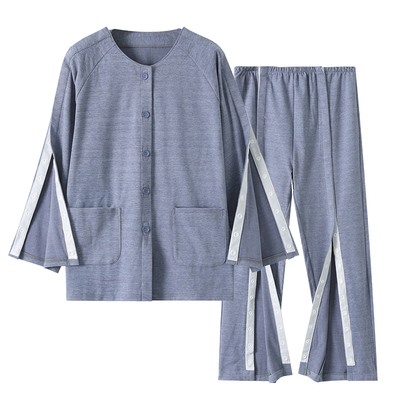 秋冬加厚病人护理衣服德绒睡衣