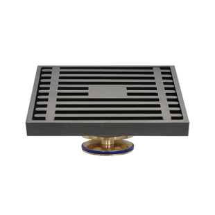 奶油风枪灰色全铜超薄地漏0.8移位40/50极浅扁弯管道改造专用防臭