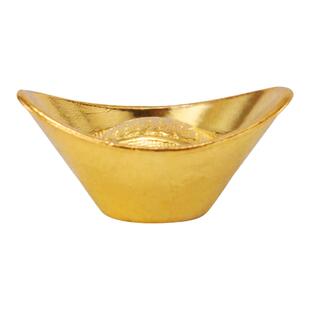 金银元宝小元宝仿真元宝摆件实心铜合金元宝家居摆设聚宝盆装饰品