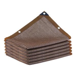 咖啡色遮阳网防晒网加密加厚遮阴网庭院楼顶阳房植物隔热网遮光网