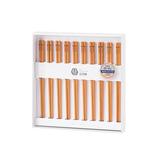 吉洛雅家用高档木纤维抗菌防滑霉耐高温洗碗机专用实木质家庭筷子