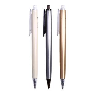 晨光文具优品三倍密度材料中性笔金属质感磨砂粗笔杆重手感高颜值按动式黑色0.5低重心高密度笔签字笔商务笔